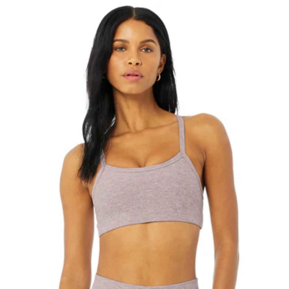 ALO Yoga Alosoft Gratitude Bra In Lavender Dusk Heather